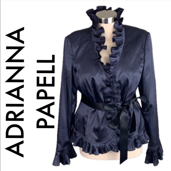 Adrianna Papell Jackets & Blazers - 👑 ADRIANNA PAPELL RUFFLE EVENING JACKET 💯AUTH